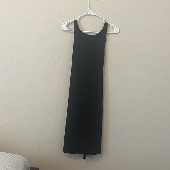 A New Day - Tie in the front Black T-shirt Dress - Picture 2 of 4